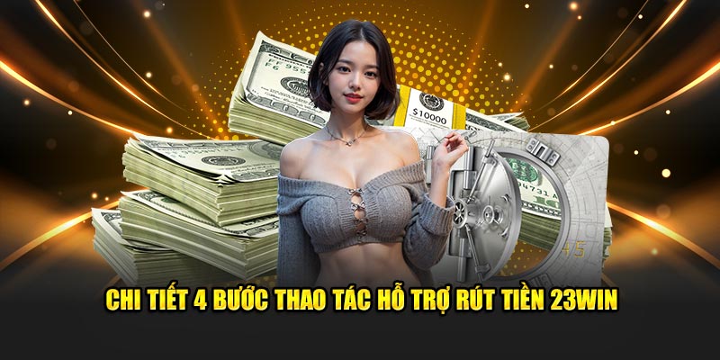 Chi tiết 4 bước thao tác hỗ trợ rút tiền 23WIN